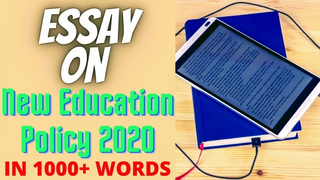 write an essay on new education policy