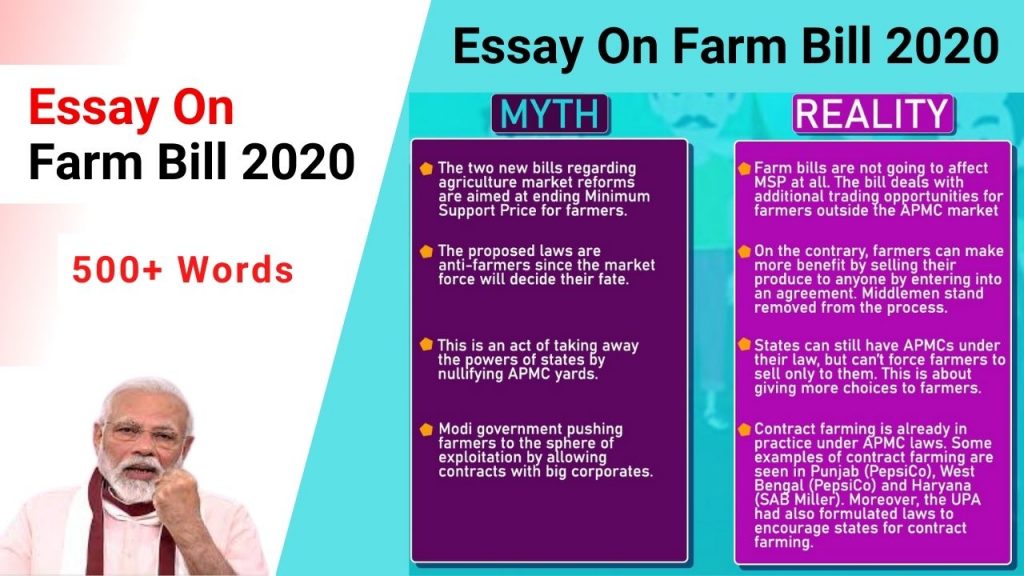 essay on agriculture bill 2020