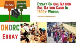 Essay On One Nation One Ration Card Scheme