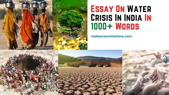 Essay On Water Crisis In India