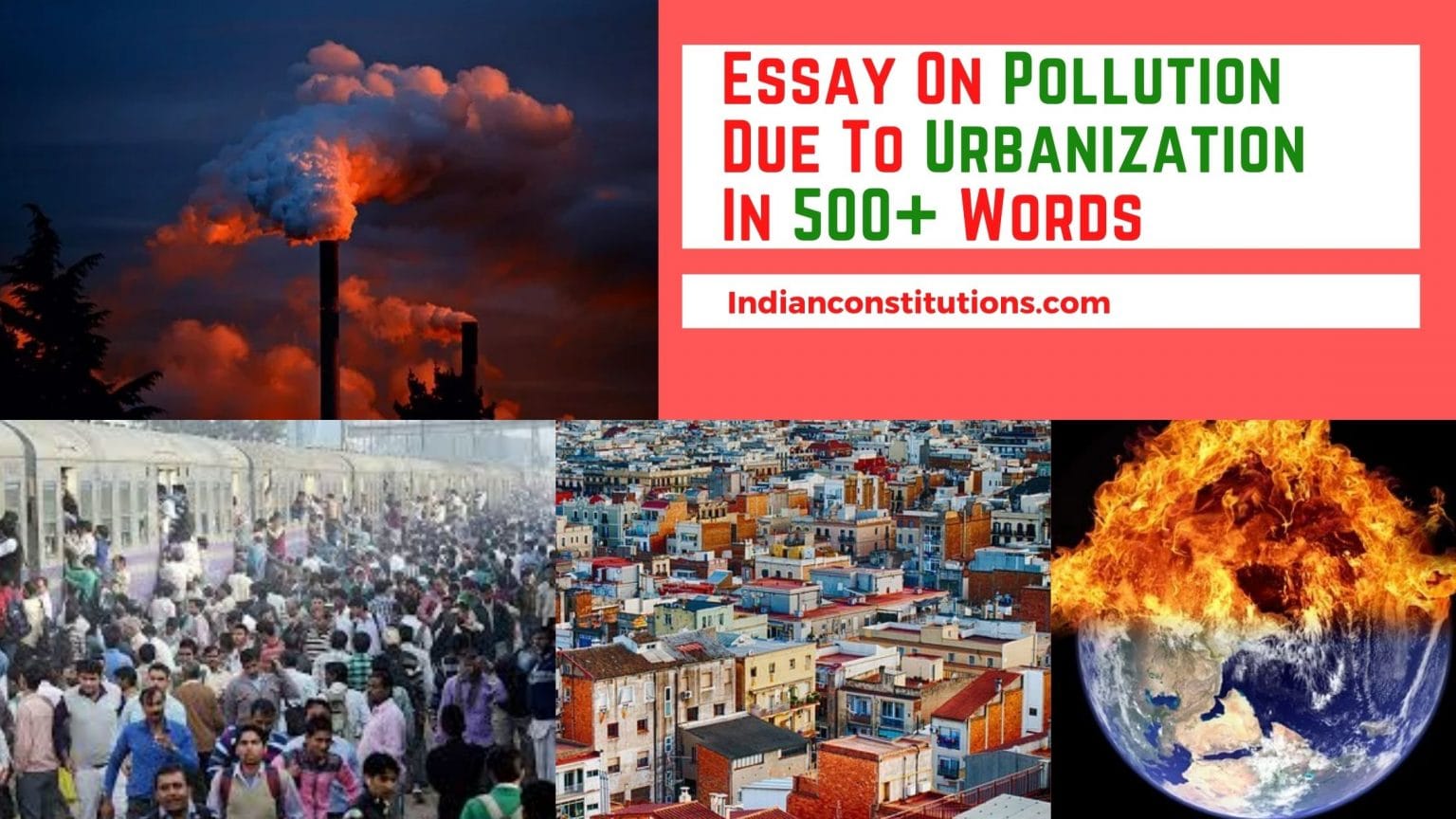 assignment on pollution due to urbanization