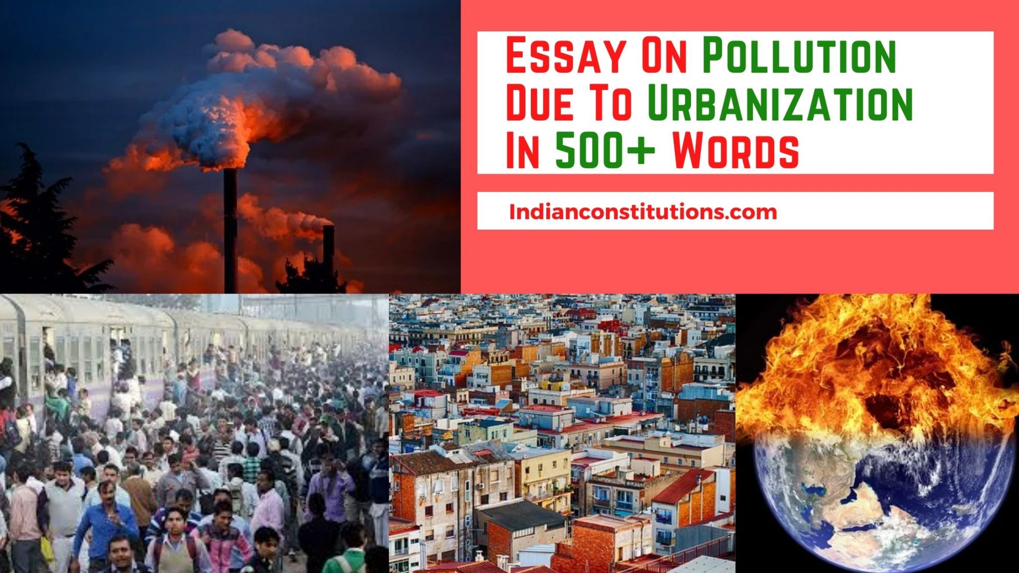 pollution due to urbanisation essay 500 words