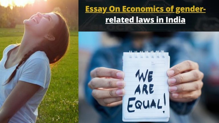 Essay On Economics of gender-related laws in India