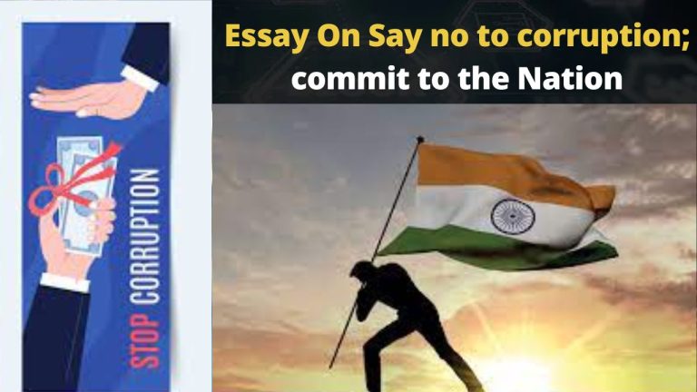 Essay On Say no to corruption; commit to the Nation